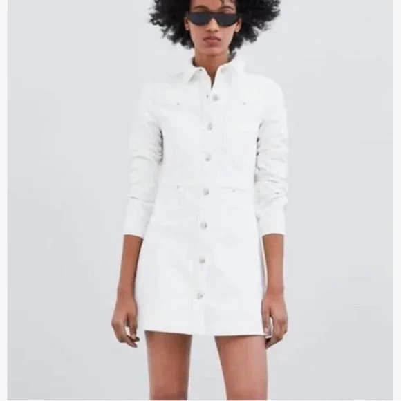 Zara | Dresses | Zara Long Sleeve Denim Dress | Poshmark